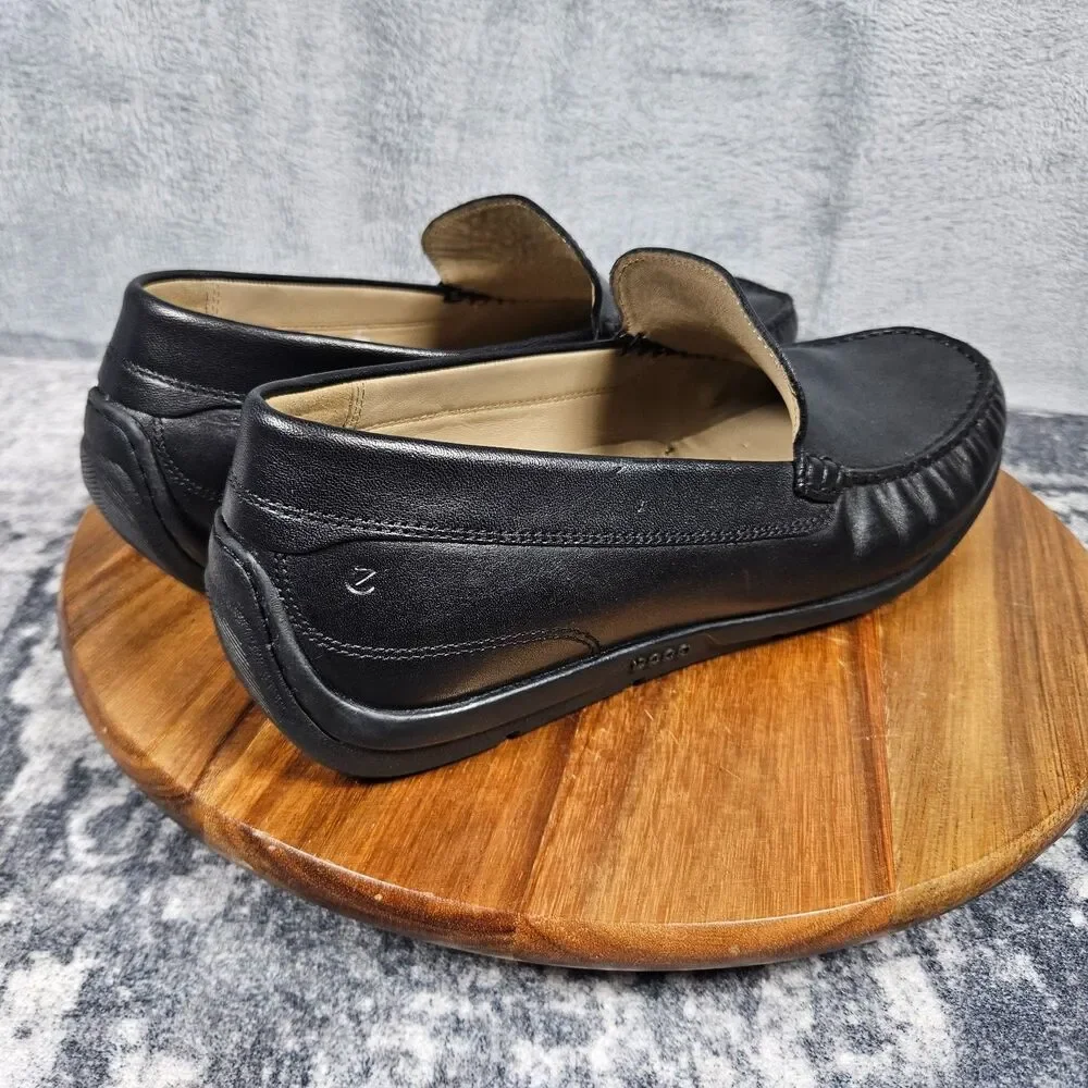 ECCO Classic Moc 2.0 Loafers Men's Size EU 42 US 8-8.5 Black Slip On Leather